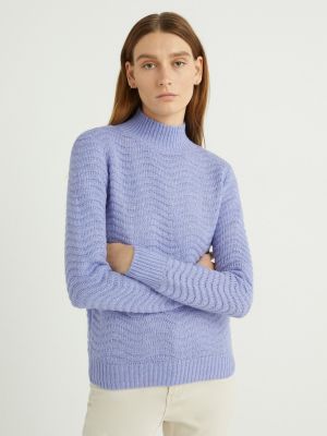 Женский пуловер с длинными рукавами Yas синий