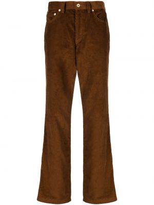 Pamut kordbársony egyenes szárú nadrág Kolor barna