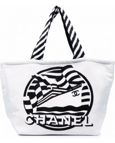 Bolsa de playa Chanel Pre-owned blanco