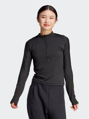 Прилепнала блуза Adidas черно