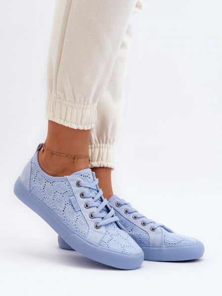 Διάτρητα sneakers με μοτίβο αστέρια Big Star Shoes μπλε