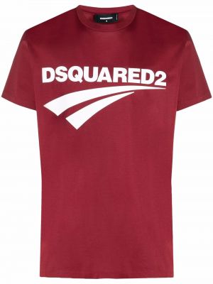 Camiseta de cuello redondo Dsquared2 rojo
