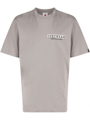 T-shirt aus baumwoll mit print Icecream grau