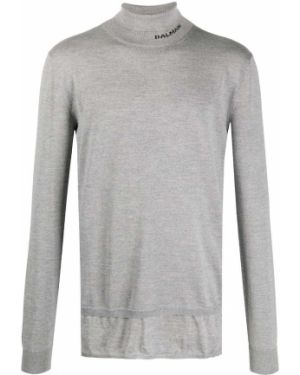 Jersey de punto de tela jersey Balmain gris