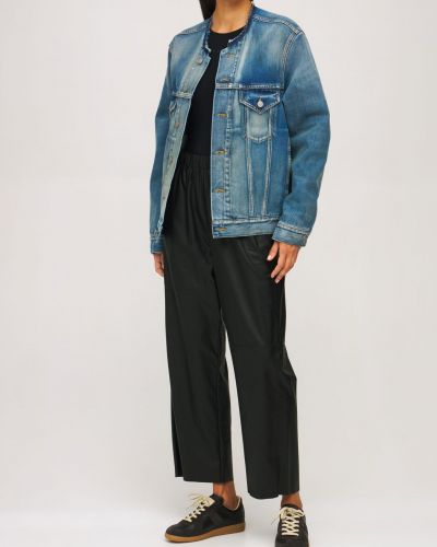 Bavlnená džínsová bunda Maison Margiela modrá