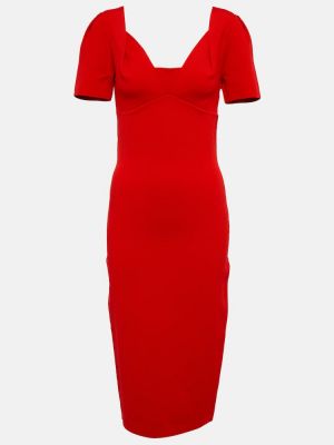 Sukienka midi z dżerseju Roland Mouret czerwona