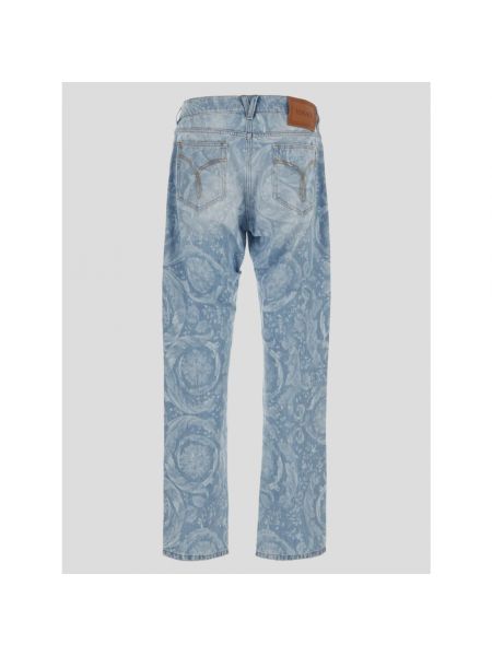 Straight jeans mit print Versace blau