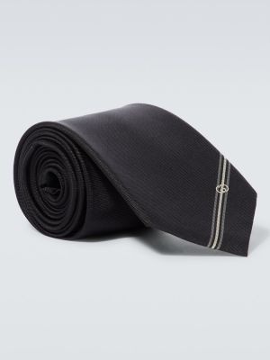 Jedwabny krawat Gucci czarny