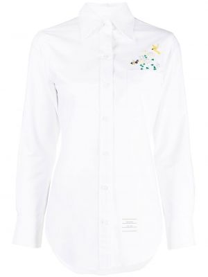 Siuvinėta marškiniai Thom Browne balta