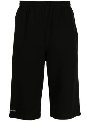 Shorts de sport en coton à imprimé Foo And Foo noir