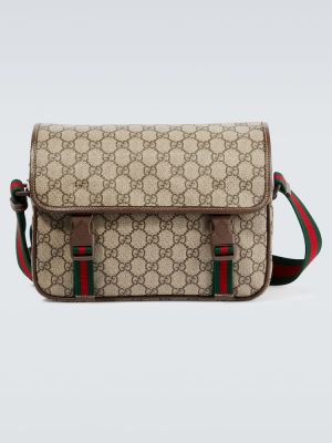 Чанта за носене на кръста Gucci бежово