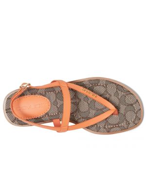 Кожаные сандалии Coach оранжевые