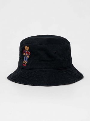 Черная хлопковая шляпа Polo Ralph Lauren