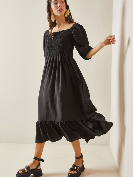 Φόρεμα με γιακά Xhan μαύρο