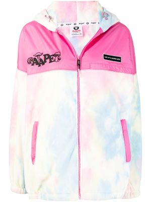 Tie-dye jakna iz flisa s kapuco Aape By *a Bathing Ape® roza