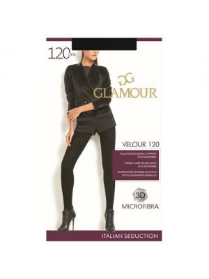 Колготки теплые Glamour Velour 120, размер II, nero () - Черный