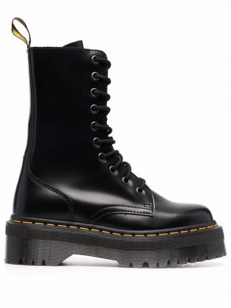 Lær støvler Dr. Martens svart