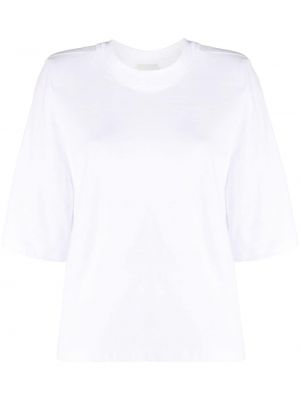 Памучна тениска с кръгло деколте Isabel Marant бяло