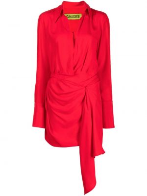 Hedvábné mini šaty Gauge81 červené