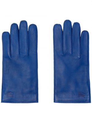 Kožené rukavice Burberry modrá