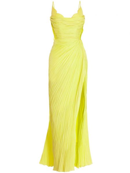 Drapované dlouhé šaty Maria Lucia Hohan žluté