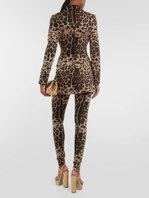 Blazer con estampado leopardo Dolce&gabbana