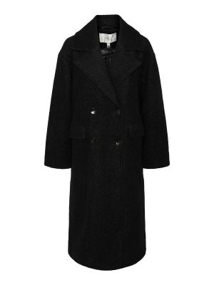 Μάλλινο παλτό χειμωνιάτικο Yas μαύρο