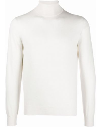 Jersey de cuello vuelto de tela jersey Tagliatore blanco