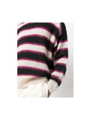 Sweter w paski Isabel Marant biały
