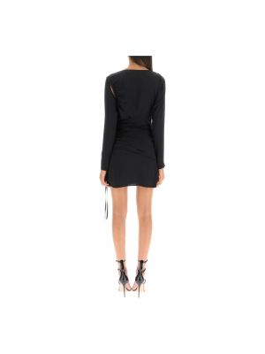 Jedwabna sukienka mini z długim rękawem N°21 czarna