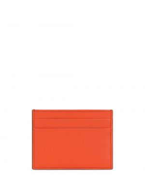 Kožená peněženka Dolce & Gabbana oranžová
