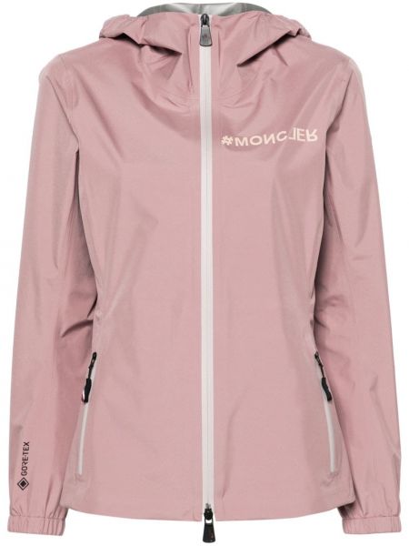 Páperová bunda s kapucňou Moncler Grenoble ružová