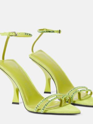 Zamšādas sandales The Attico zaļš