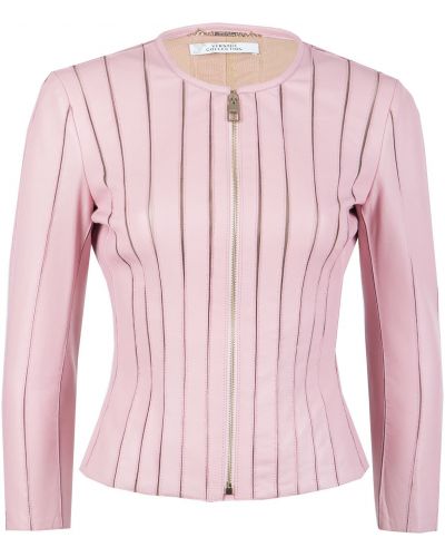 Кожаная куртка Versace Collection, розовая