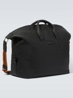 Δερμάτινη τσάντα ταξιδιού Zegna μαύρο