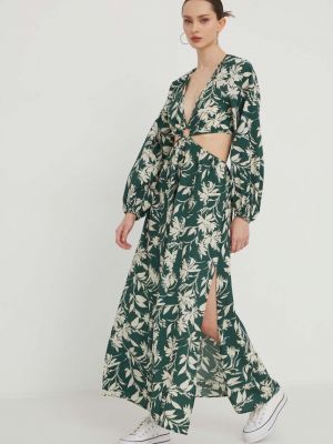 Midi šaty Abercrombie & Fitch zelené
