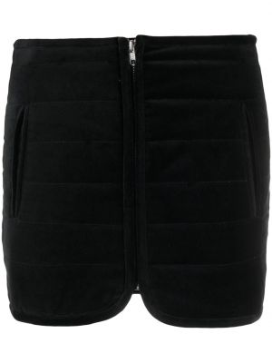 Dygsniuotas mini sijonas velvetinis Marant Etoile juoda