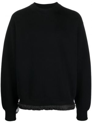 Rund hals sweatshirt Sacai svart