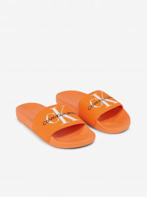 Pantofle Calvin Klein Jeans oranžové