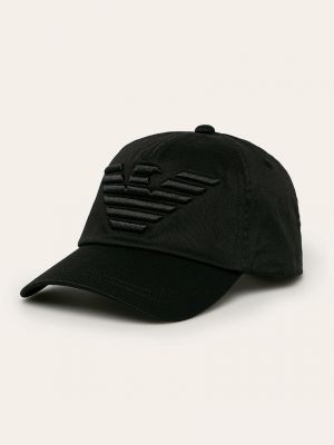 Czarna czapka z daszkiem Emporio Armani