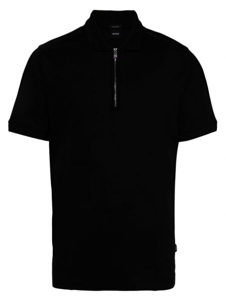 Poloshirt mit reißverschluss Boss schwarz