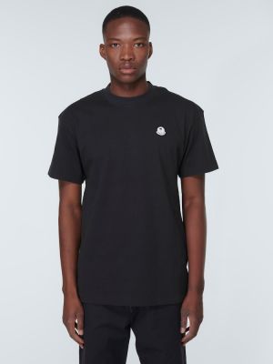 Camiseta de algodón de tela jersey Moncler Genius negro