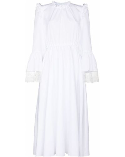 Vestido midi de encaje Giambattista Valli blanco