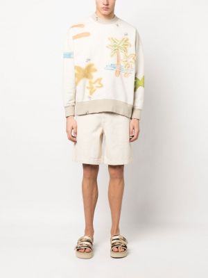 Sweatshirt aus baumwoll mit print Palm Angels weiß