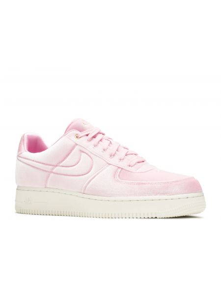 Велюровые кроссовки Nike Air Force 1 розовые