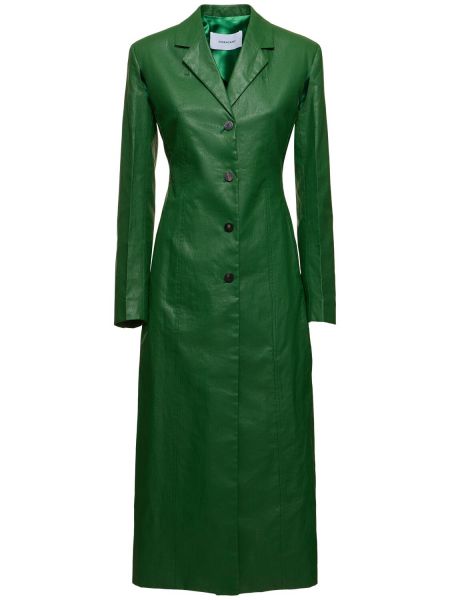 Παλτό από βισκόζη Ferragamo πράσινο