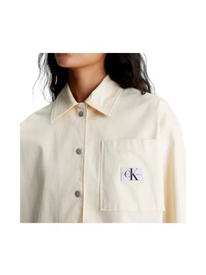 Koszula Calvin Klein beżowa