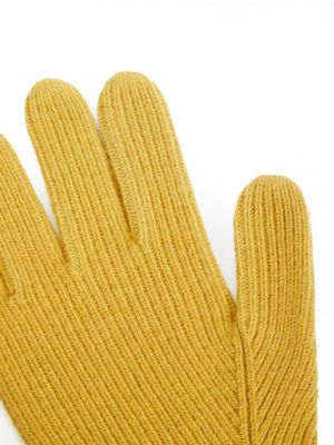 Rękawiczki wełniane z wełny merino 12 Storeez żółte
