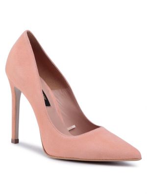 Полуотворени обувки с ток Gino Rossi розово