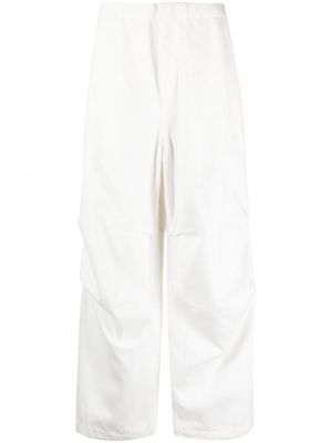 Puuvillased sirged püksid Jil Sander valge